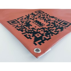 Single-sided PVC banner with eyelets