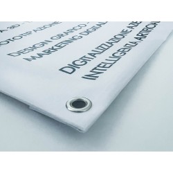 Single-sided PVC banner with eyelets