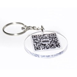 Round plexiglass keychain 3 Cm