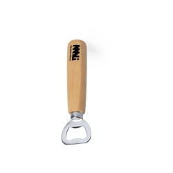 Apribottiglie in Legno di Faggio e Acciaio Inox