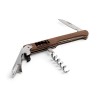 Wooden Corkscrew with Bottle Opener and Small Knife