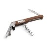 Wooden Corkscrew with Bottle Opener and Small Knife